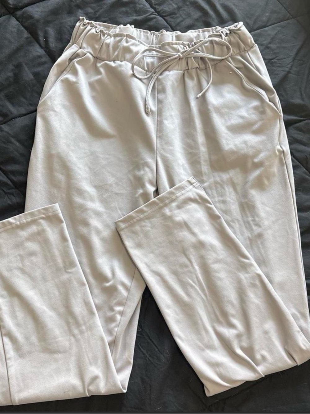 Light Gray Drawstring Jogger Pants